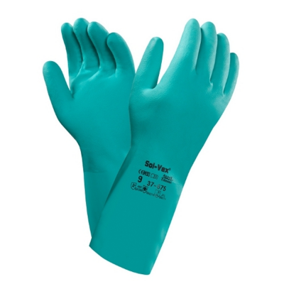 Перчатки нитриловые КЩС Ansell Sol-Vex размер 8
