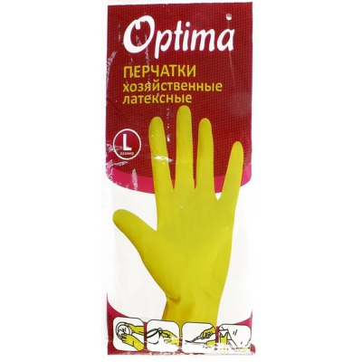 Перчатки латексные  OPTIMA размер L